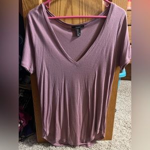 Forever 21 pink v neck t-shirt